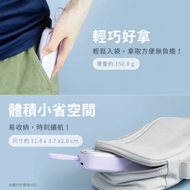 【aibo】AC50 4900mAh 22.5W快充 自帶線插頭二合一(自帶Type-C線)