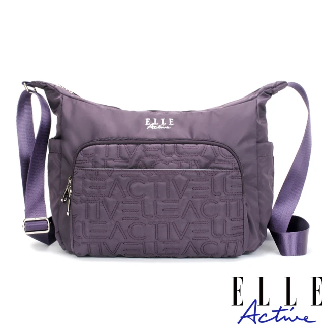 ELLE ACTIVE 生活印記系列-側背包/斜背包-大(紫