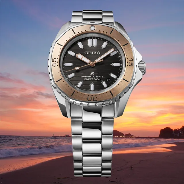 【SEIKO 精工】黑標商品 度假系列 多邊形300米潛水錶 機械錶(6R55-00J0N)