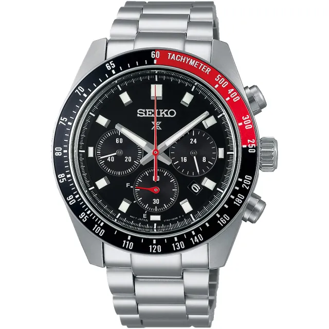 【SEIKO 精工】PROSPEX SPEEDTIMER 大熊貓 三眼太陽能計時錶/41.4mm(SSC915P1/V192-0AH0D)