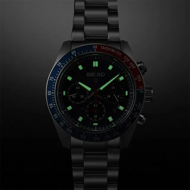 【SEIKO 精工】PROSPEX SPEEDTIMER 大熊貓 三眼太陽能計時錶/41.4mm(SSC913P1/V192-0AH0B)