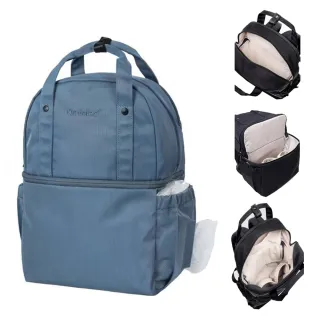 【Qminica】交換禮物 防潑水雙層收納後背包 通勤健身多用途男女雙肩包 NO.QM060