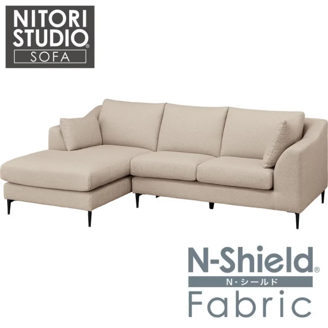 NITORI 宜得利家居NITORI 宜得利家居 ◎耐磨耐刮 防潑水貓抓布 L型布沙發 RC N-POCKET BS15 N-SHIELD-BE(耐磨)