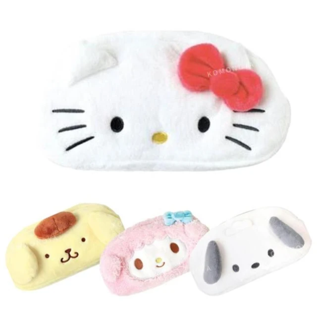 小禮堂 Sanrio 三麗鷗 絨毛造型筆袋 - 大臉款 Kitty Piano 布丁狗 帕恰狗(平輸品)