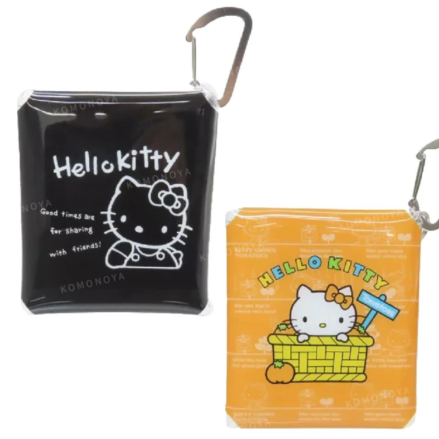 小禮堂 Sanrio 三麗鷗 Hello Kitty PVC扣式收納包附鎖扣 - 50週年系列(平輸品)