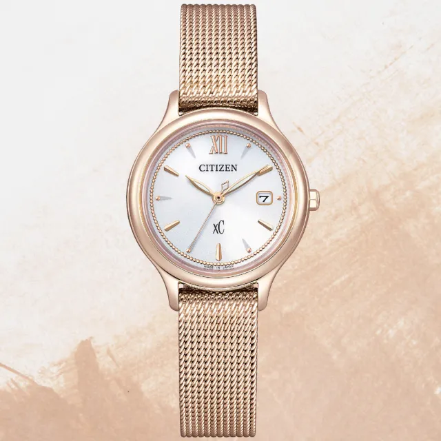 【CITIZEN 星辰】xC系列 簡約時尚 光動能腕錶 錶 週年慶 雙11(EW2635-62A)