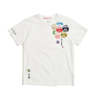 【EDWIN】江戶勝 男裝 七富士山短袖T恤(米白色)