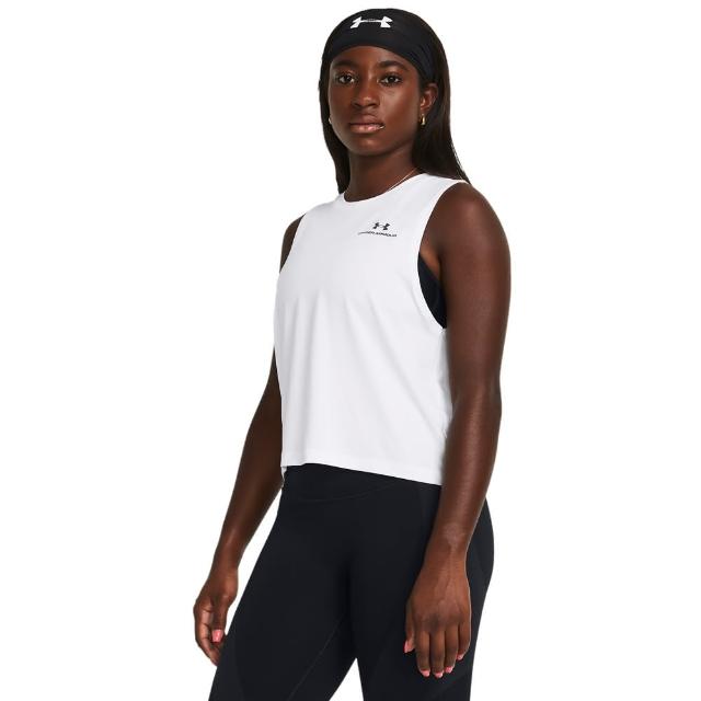 【UNDER ARMOUR】UA 618限時特惠 女 Vanish Energy 短版背心_1383654-100(白色)