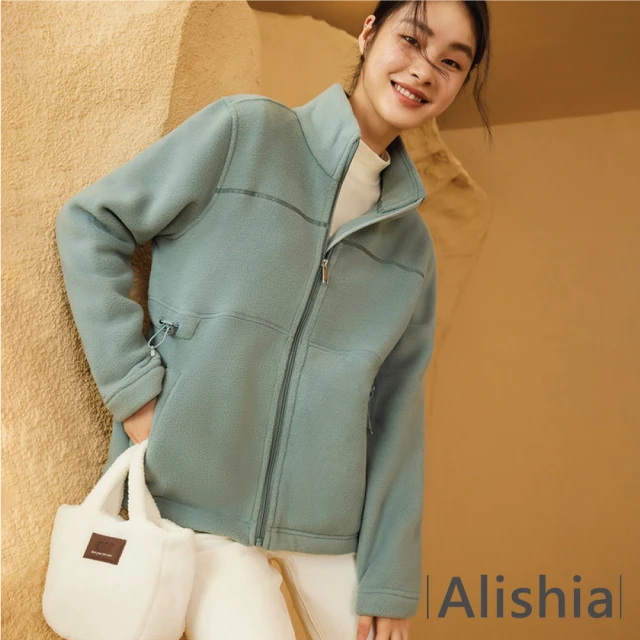 Alishia 休閒外出高領加厚暖絨外套 S-XL(黑 / 墨綠 / 米綠 / 橘紅 / 白 / 藍)