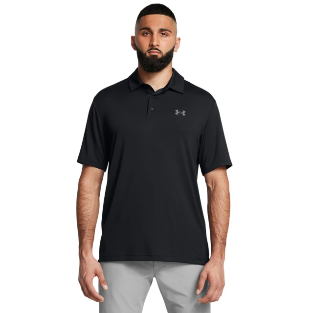 UNDER ARMOUR UA官方直營 男 Playoff 3.0短POLO_1378673-003(黑色)