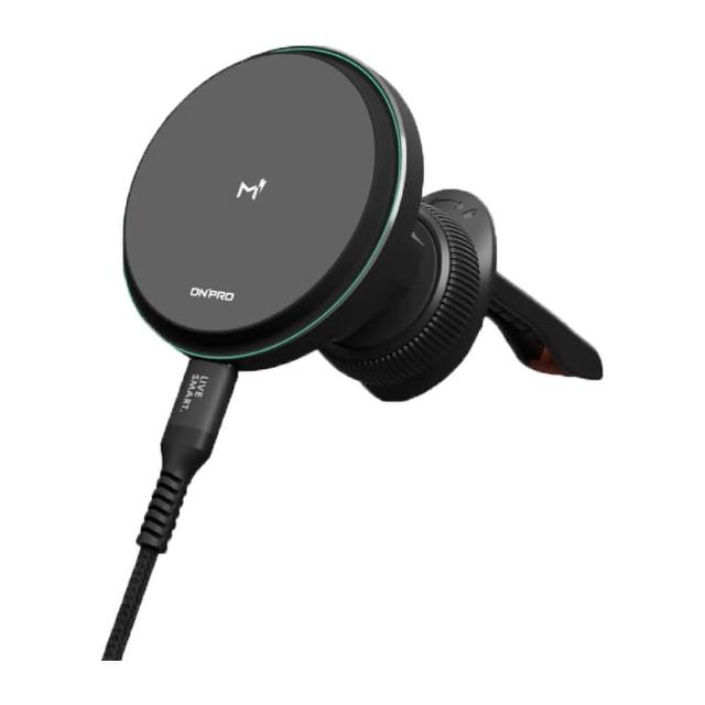 【ONPRO】MagCar-BK 15W磁吸式無線充電支架(車麗屋)
