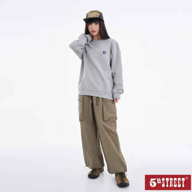 【5th STREET】雙11 中性 工裝褲 工作褲 降落傘褲 寬褲 軍綠(961104)