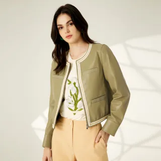 【KERAIA 克萊亞】春日明媚小香風綿羊皮外套