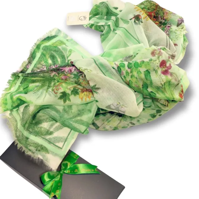 【iTa.a】交換禮物 100%尼泊爾制造鑽石織CASHMERE圍巾/披肩禮盒(喜馬拉雅工藝深度版-花.鳥.樹共生)