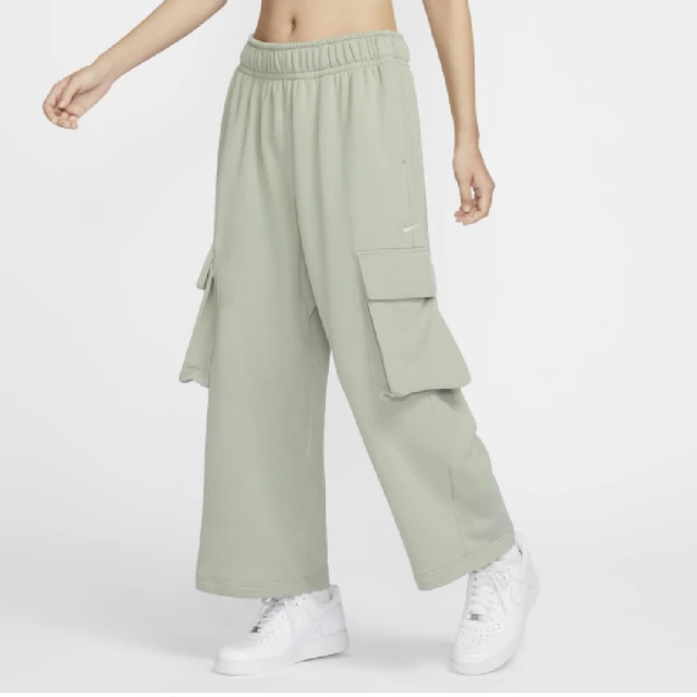 NIKE 耐吉 AS W NSW DANCE OH FLC PANT 綠 口袋 棉褲 休閒 長褲 女款 運動褲(FV7513-370)