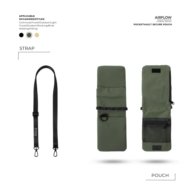 【YUN JOIN】雙11 Pocket Vault 輕量防盜隨行包 (護照包 證件夾 手機包 出國防盜側肩包 隨身小包)