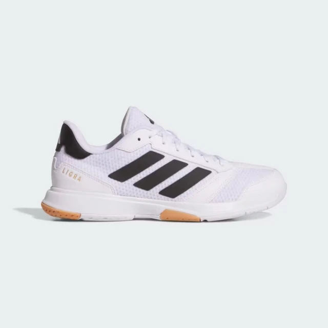 adidas 愛迪達 LIGRA 8 室內運動鞋(IH8118 女鞋 羽排球鞋 白黑配色)