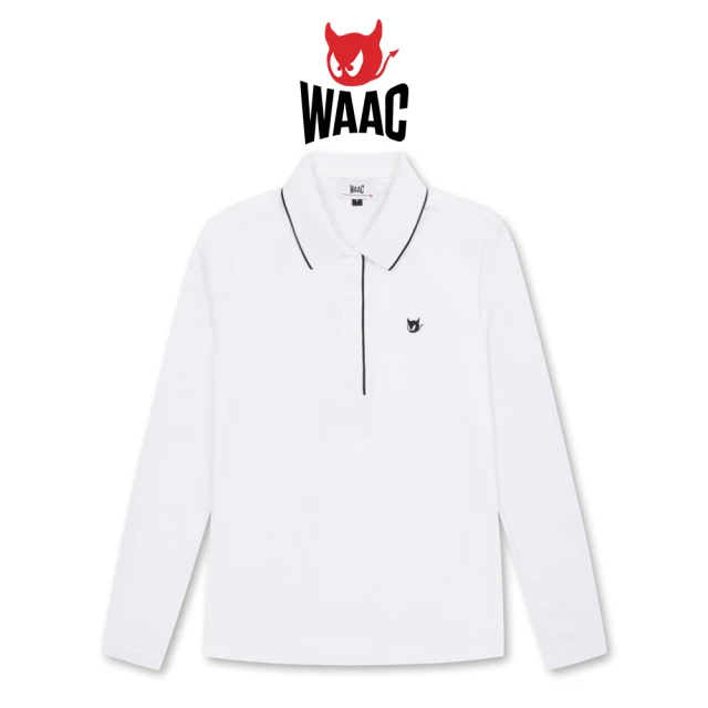 WAAC COOL BASIC POLO 女士 涼感長袖POLO衫 白色