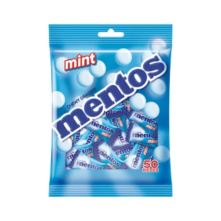 mentos 曼陀珠 白薄荷口味(50顆/袋)4入組