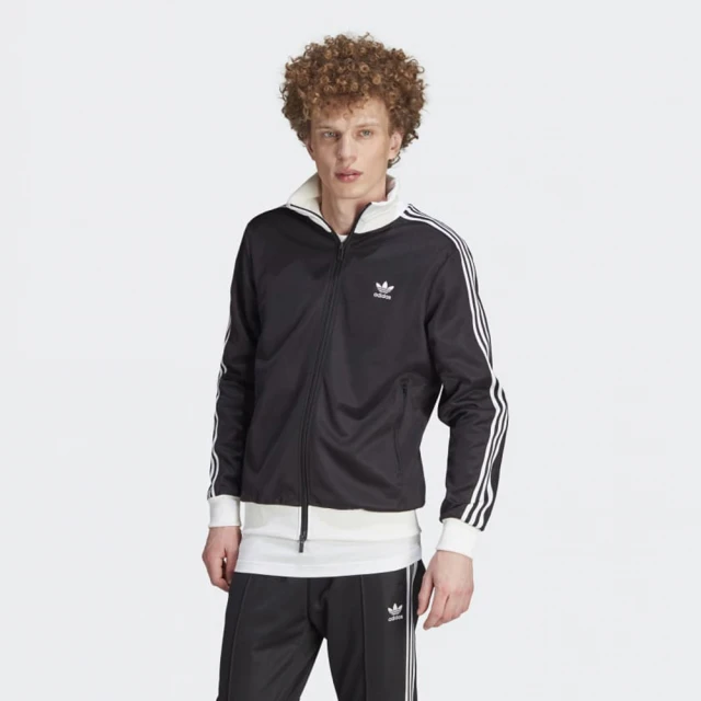 adidas 愛迪達 外套 男 運動立領外套 三葉草 BECKENBAUER TT 黑白 II5763