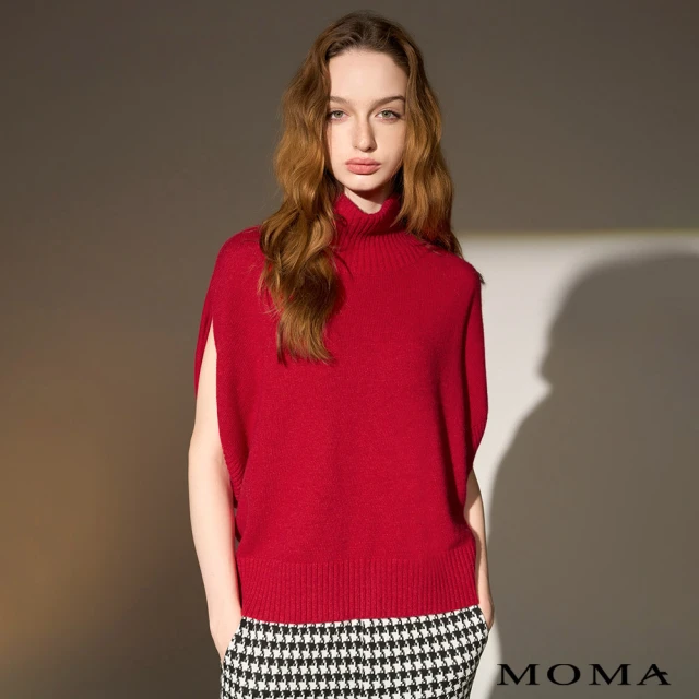 MOMA 羊毛毛呢千鳥格紋鉛筆裙(咖啡色)優惠推薦