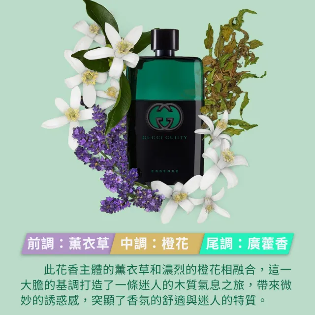 【GUCCI 古馳】罪愛真摯男性淡香水50ml(專櫃公司貨)