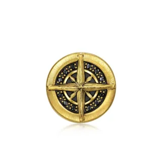 【點睛品】Charme XL 航海之星 黃金黑鑽石串珠