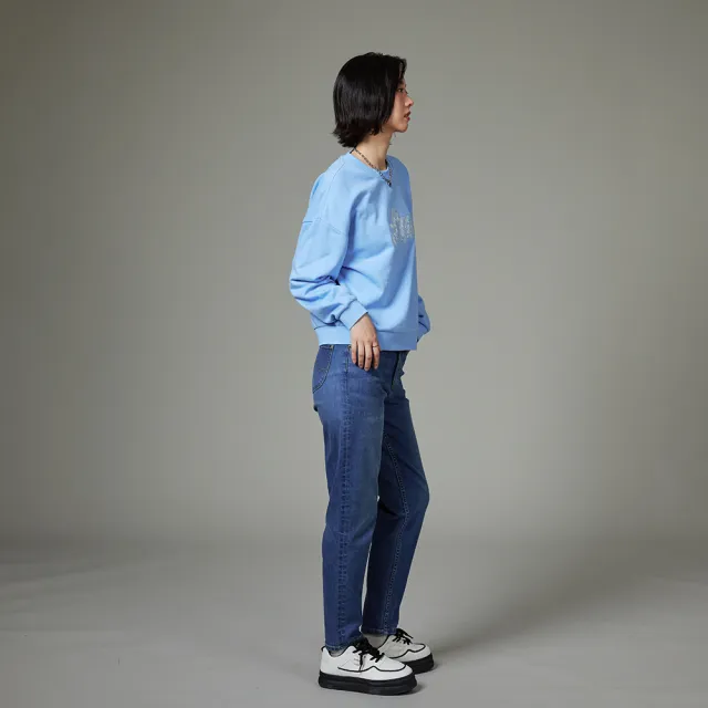 【Lee】女裝 牛仔褲 / 413 高腰標準小直筒 九分褲 中藍洗水(LB417100840)