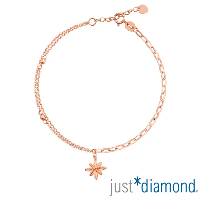 【Just Diamond】鎮金店 雪花星願 18K玫瑰金手鍊(網路限定)