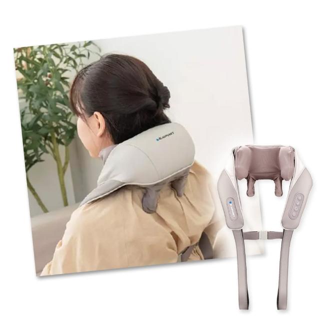 【BLAUPUNKT 德國藍寶】智慧溫感無線肩頸按摩器 BPB-M19BU(送體脂計 免手持 斜方肌 仿真人 肩頸揉捏 熱敷)