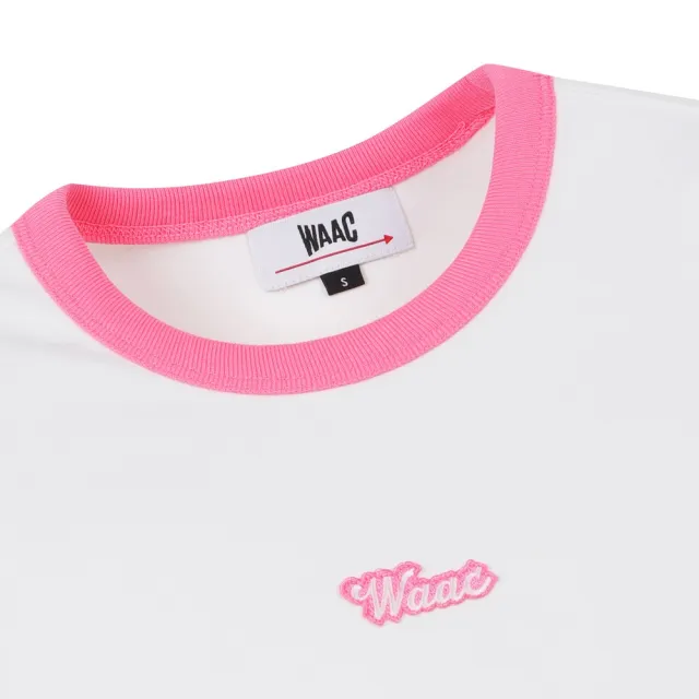 【WAAC】WOMEN WAAC LOGO CREWNECK TOP 女士 配色短袖上衣 白色