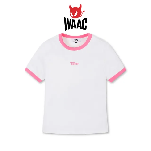 【WAAC】WOMEN WAAC LOGO CREWNECK TOP 女士 配色短袖上衣 白色
