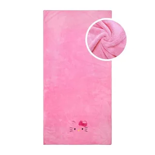 【小禮堂】Sanrio 三麗鷗 吸水速乾浴巾 - 大臉款 Kitty 美樂蒂 酷洛米(平輸品)