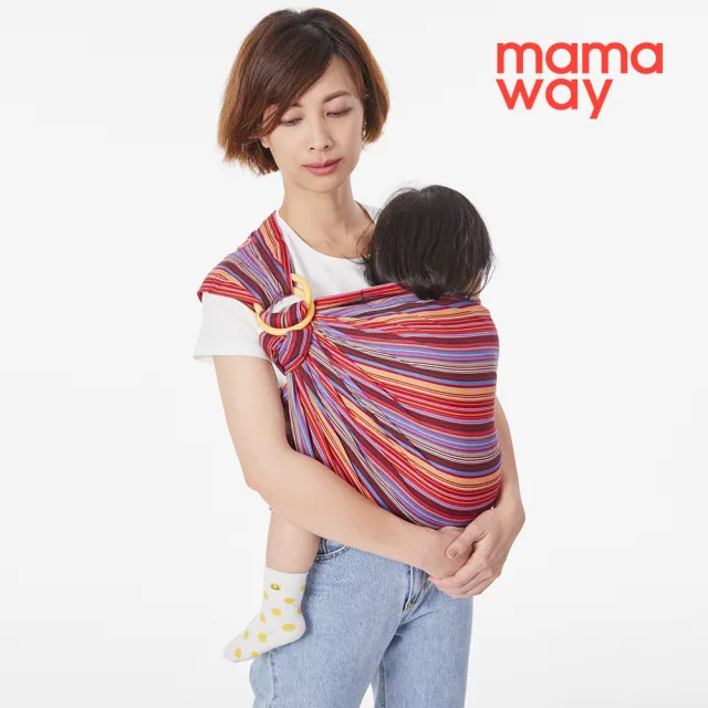 【mamaway 媽媽餵】彩虹摩卡育兒哺乳背巾