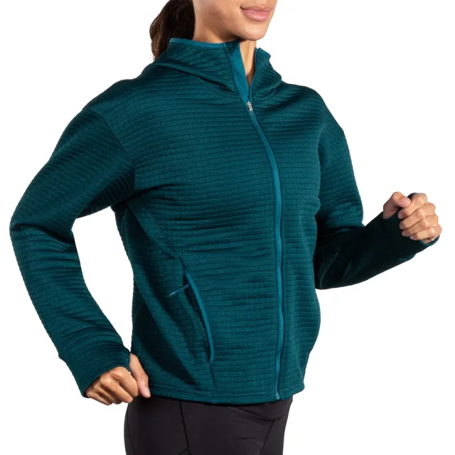 【BROOKS】女 Activate 活力保暖連帽外套_摩洛哥藍花灰(221684471)
