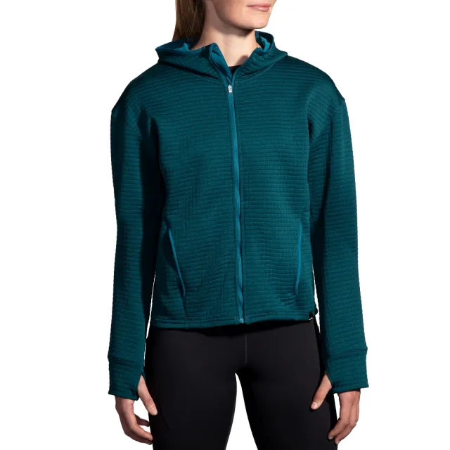 【BROOKS】女 Activate 活力保暖連帽外套_摩洛哥藍花灰(221684471)