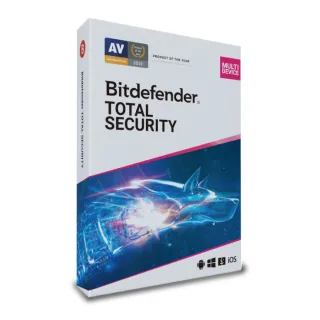 【Bitdefender必特】搭轉接器10台18個月Total Security 全方位跨平台(Windows Mac iOS安卓手機防毒)