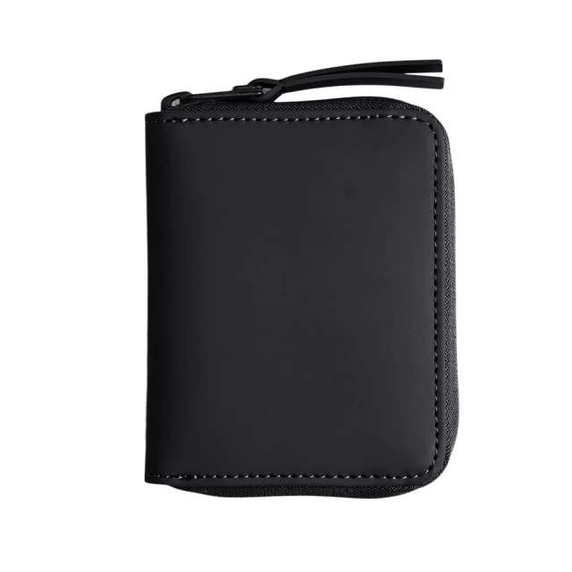 Rains Wallet Mini 迷你防水拉鍊短夾(Black-Fossil 復古黑)