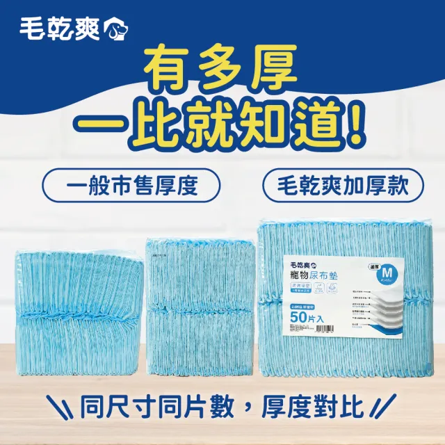 【毛乾爽】寵物尿布墊/狗尿墊 2公斤 超厚款 尿布墊(8入組)
