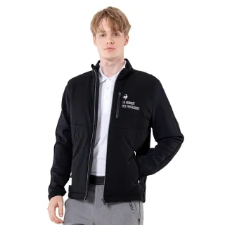 【LE COQ SPORTIF 公雞】高爾夫系列 男款黑色防潑水高效續溫科技高爾夫球外套QGU6T601
