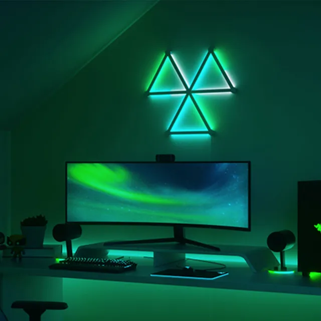 【Nanoleaf】Lines 造型組合-智能星座燈9條組+3條擴充組(RGB LED 觸控 音樂 氣氛燈 LED燈 像素燈)