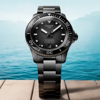 【TISSOT 天梭 官方授權】Seastar 1000 海星300米潛水機械錶-40mm 七夕 情人節禮物(T1208073305100)