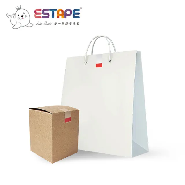 【王佳ESTAPE】抽取式OPP封口透明膠帶 紅白藍綠 各8卷共32入(15mm x 55mm/易撕貼 三明治 餐盒 麵包 咖啡)