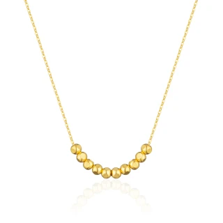 【Just Gold 鎮金店】緊緊相依 黃金項鍊(網路限定)