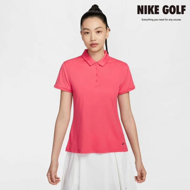 NIKE GOLF 女款 Nike DriFIT Victory 高爾夫球衫(紫菀粉/黑色)