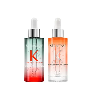 【KERASTASE 巴黎卡詩】濃密芯生+皇家滋養頭皮精華雙入組