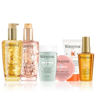 【KERASTASE 巴黎卡詩】金緻柔馭露100ml 二入組(經典/花樣款任選/護髮油)