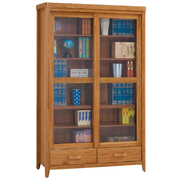 AS 雅司設計 AS雅司-門淇2.6尺下抽玻門書櫃-80.8