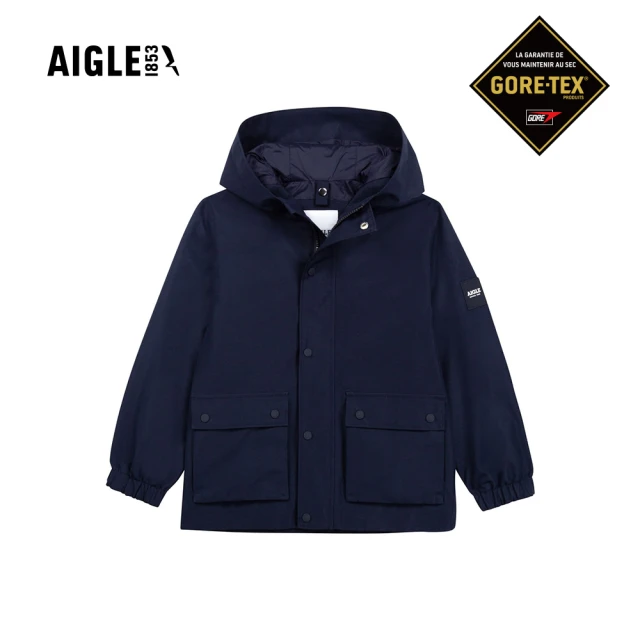 AIGLE 童 G/T 防水透氣外套AG-56004A057 深藍(童裝 童外套 防水外套)