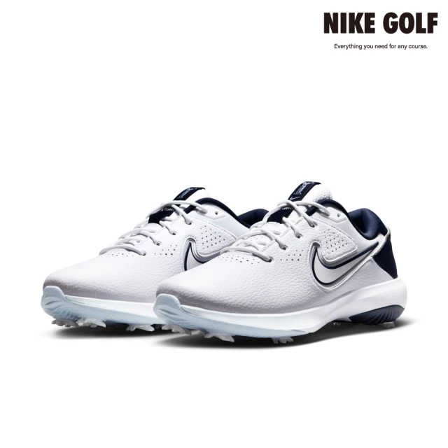 NIKE GOLF 男款 Nike Victory Pro 3 寬版高爾夫球鞋(白色/灰色/黑曜石色)